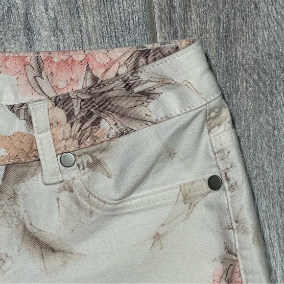 LASCANA Skinny Muted Floral Denim Jean Leggings Jeggings Euro 34 US 2-4 - Picture 4 of 13